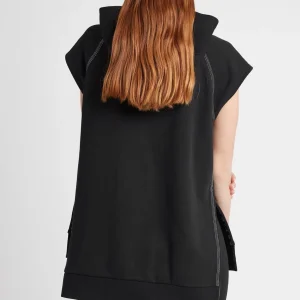 Shop Aje ATHLETICA Classic Longline Short Sleeve Hoodie 404 Black/White