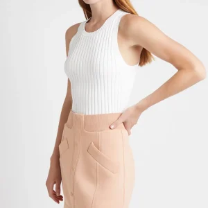 Clearance Aje ATHLETICA Classic Spacer Knit Mini Skirt 609 Sand