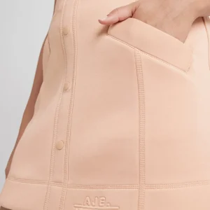 Clearance Aje ATHLETICA Classic Spacer Knit Mini Skirt 609 Sand