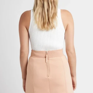Clearance Aje ATHLETICA Classic Spacer Knit Mini Skirt 609 Sand