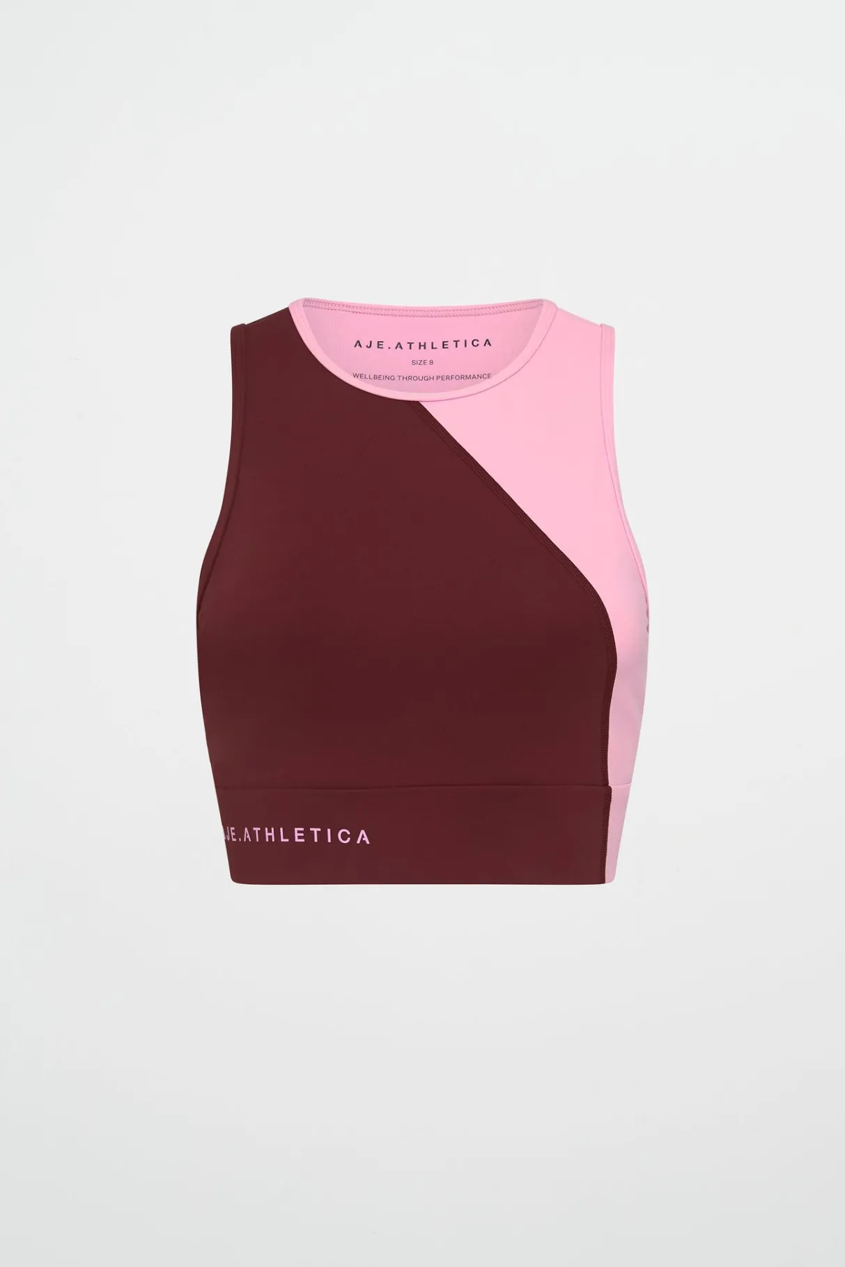 colour_block_crop_top__1-1.webp Store Aje ATHLETICA Colour Block Crop Top 336 Burnt Burgundy/Bonbon Pink