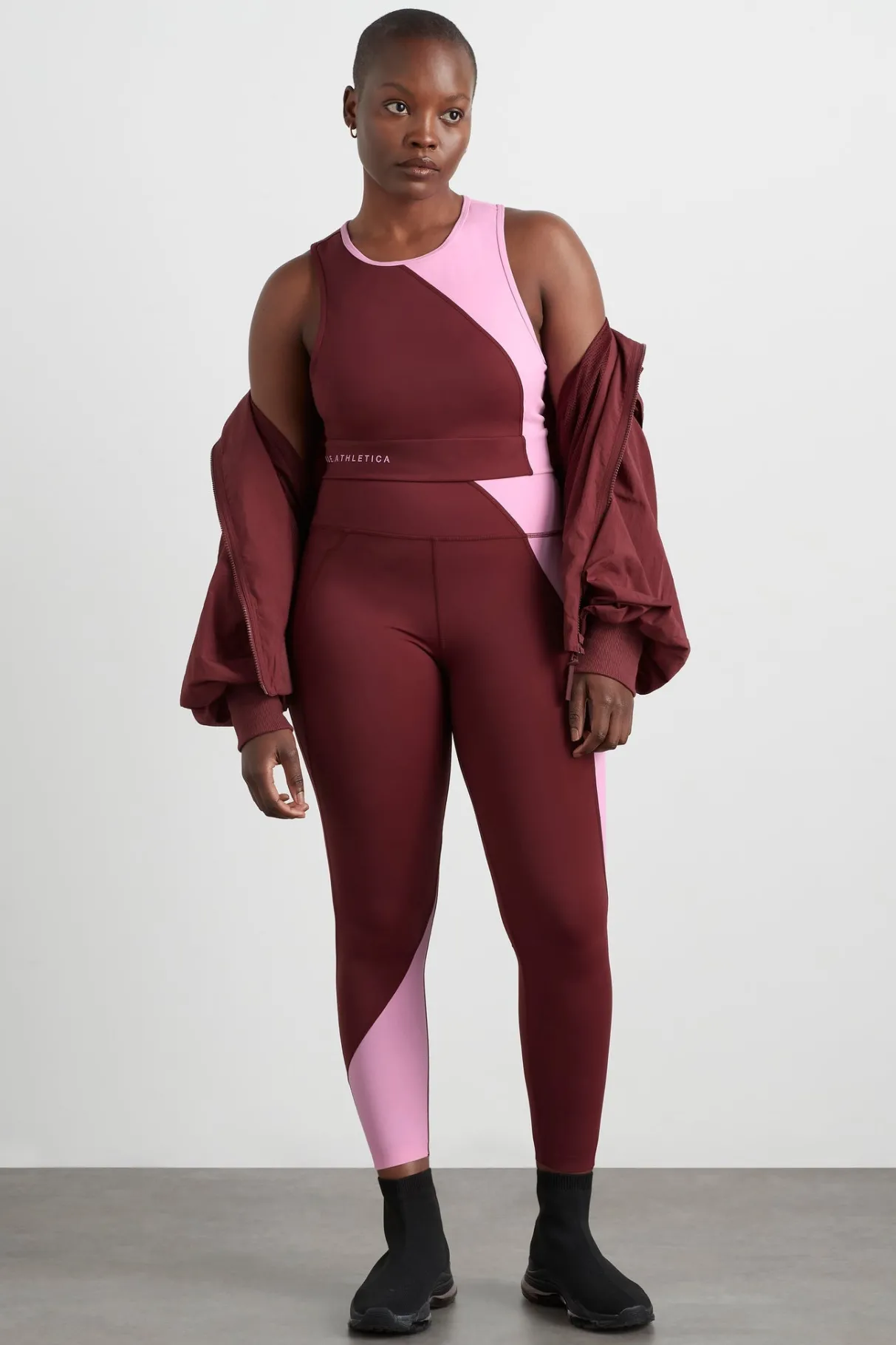 colour_block_crop_top__10-1.webp Store Aje ATHLETICA Colour Block Crop Top 336 Burnt Burgundy/Bonbon Pink