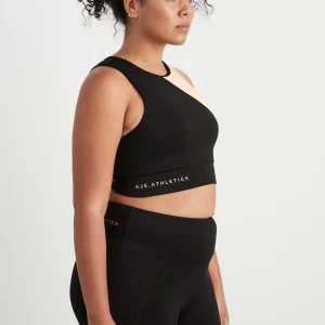 New Aje ATHLETICA Colour Block Crop Top 336 Black/Beige