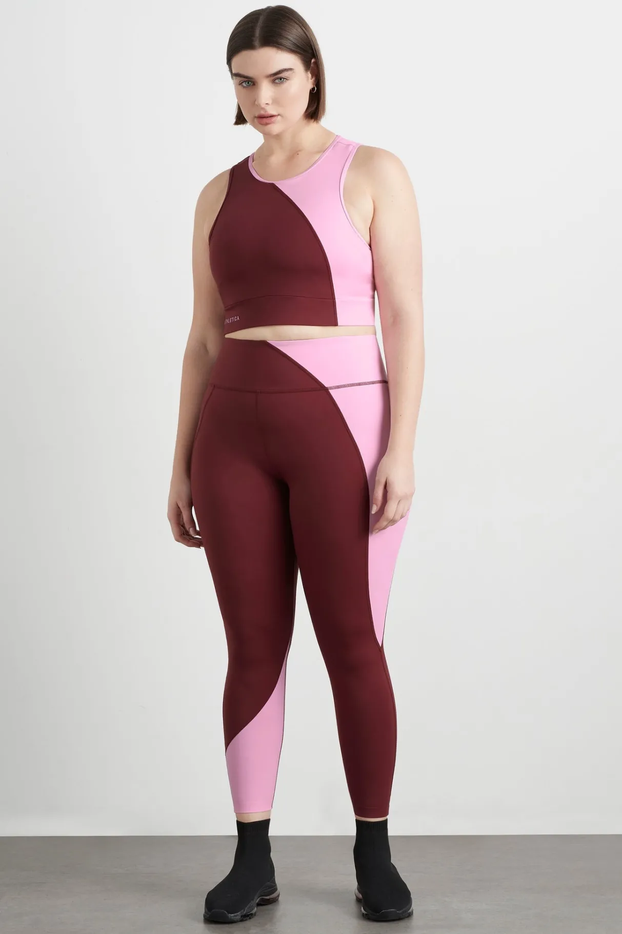colour_block_crop_top__12-1.webp Store Aje ATHLETICA Colour Block Crop Top 336 Burnt Burgundy/Bonbon Pink