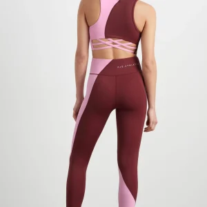 Store Aje ATHLETICA Colour Block Crop Top 336 Burnt Burgundy/Bonbon Pink