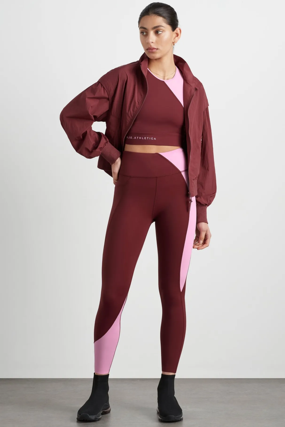 colour_block_crop_top__5-1.webp Store Aje ATHLETICA Colour Block Crop Top 336 Burnt Burgundy/Bonbon Pink
