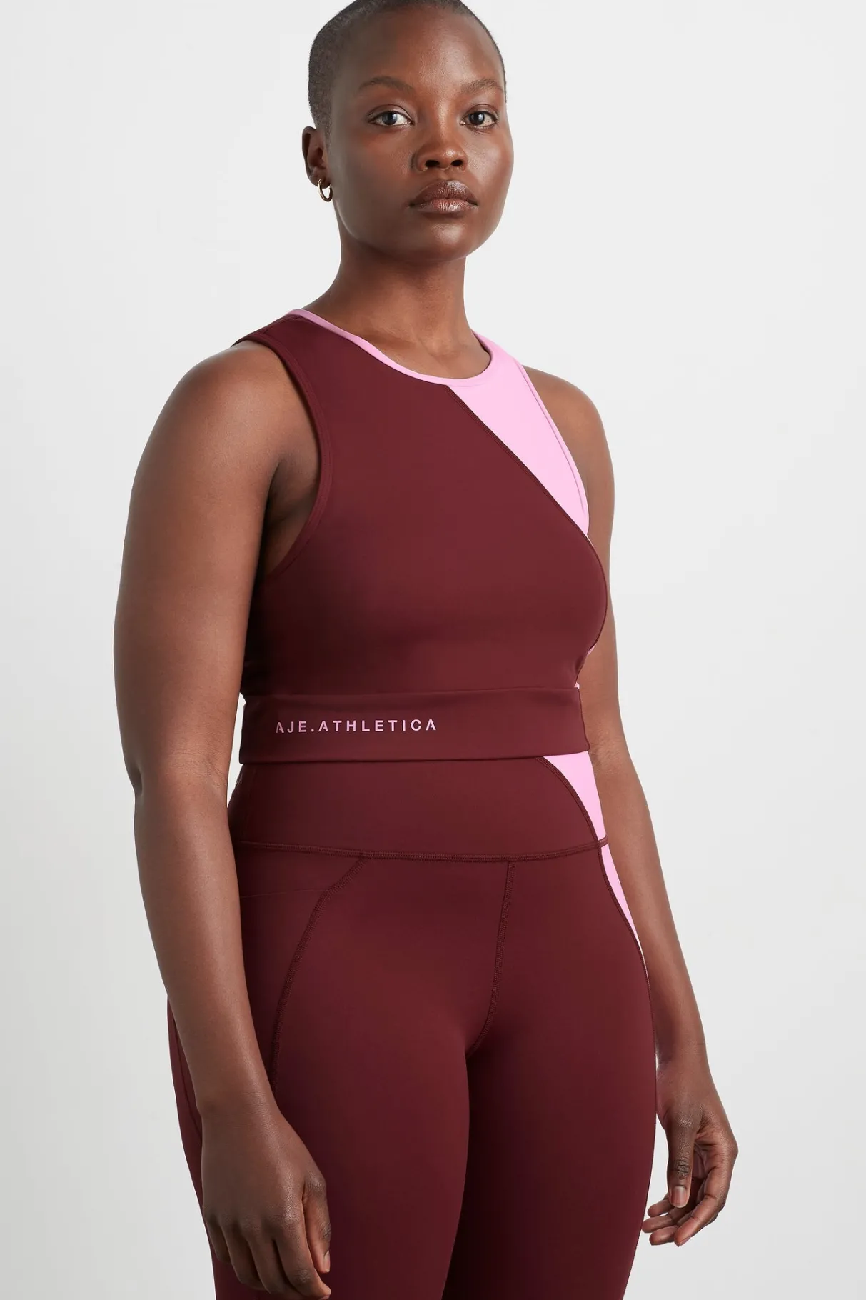colour_block_crop_top__6-1.webp Store Aje ATHLETICA Colour Block Crop Top 336 Burnt Burgundy/Bonbon Pink
