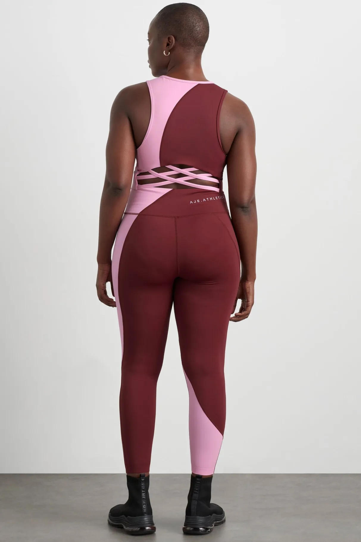 colour_block_crop_top__9-1.webp Store Aje ATHLETICA Colour Block Crop Top 336 Burnt Burgundy/Bonbon Pink