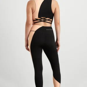 New Aje ATHLETICA Colour Block Crop Top 336 Black/Beige