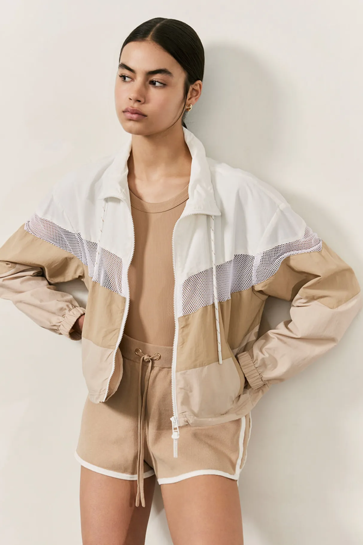 colour_block_cropped_jacket__0.webp Best Aje ATHLETICA Colour Block Cropped Jacket 787 White/Natural Tan