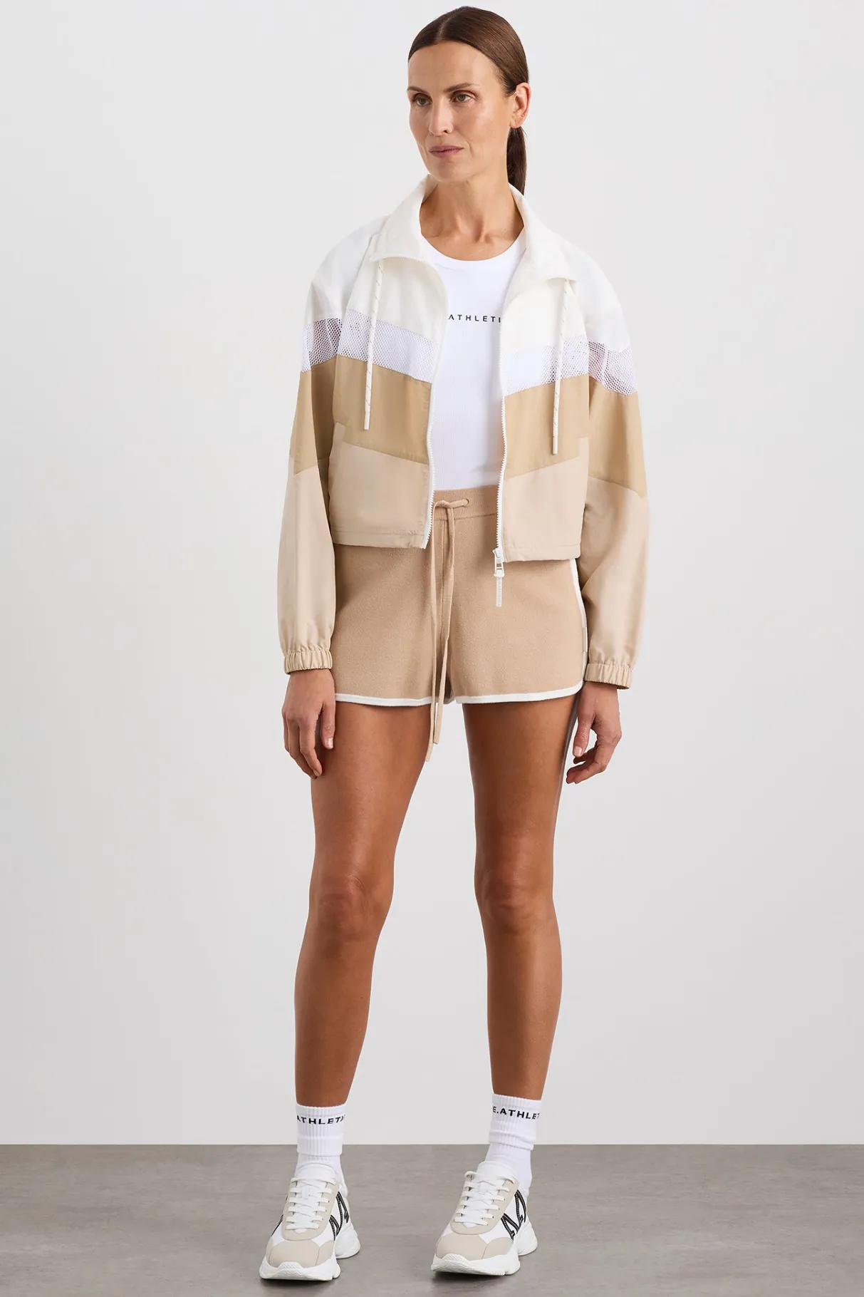 colour_block_cropped_jacket__3.webp Best Aje ATHLETICA Colour Block Cropped Jacket 787 White/Natural Tan