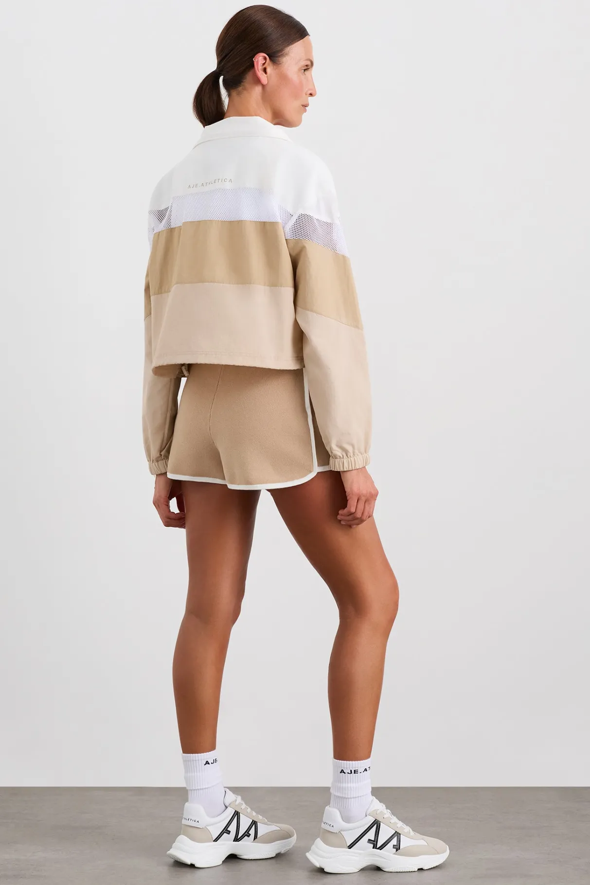 colour_block_cropped_jacket__7.webp Best Aje ATHLETICA Colour Block Cropped Jacket 787 White/Natural Tan