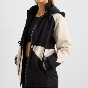 Best Aje ATHLETICA Colour Block Long Jacket 731 Black / Moonstone Grey