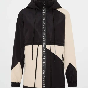 Best Aje ATHLETICA Colour Block Long Jacket 731 Black / Moonstone Grey
