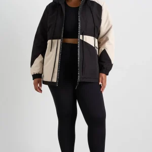 Best Aje ATHLETICA Colour Block Long Jacket 731 Black / Moonstone Grey