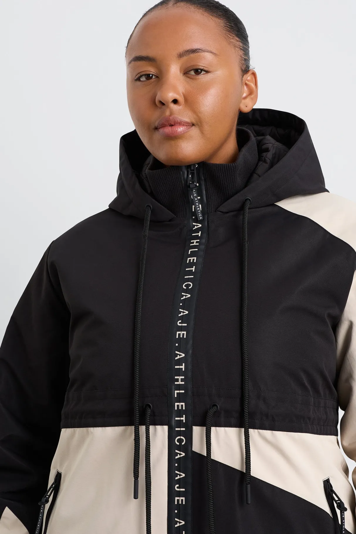 colour_block_long_jacket__11-2.webp Best Aje ATHLETICA Colour Block Long Jacket 731 Black / Moonstone Grey