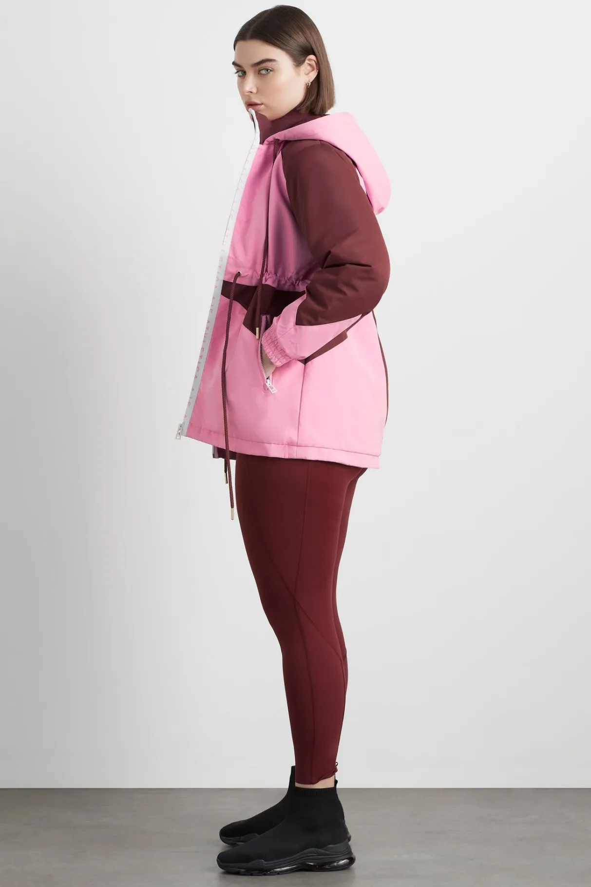 colour_block_long_jacket__11.webp Store Aje ATHLETICA Colour Block Long Jacket 731 Burnt Burgundy/Bonbon Pink