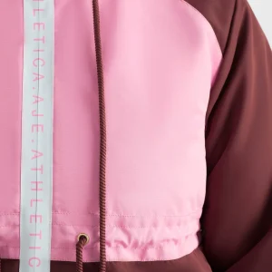 Store Aje ATHLETICA Colour Block Long Jacket 731 Burnt Burgundy/Bonbon Pink