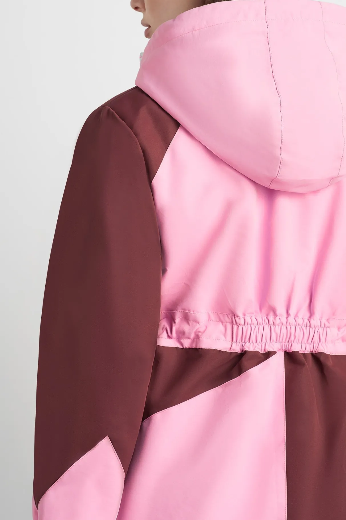 colour_block_long_jacket__13.webp Store Aje ATHLETICA Colour Block Long Jacket 731 Burnt Burgundy/Bonbon Pink