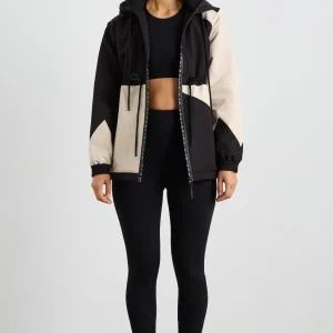 Best Aje ATHLETICA Colour Block Long Jacket 731 Black / Moonstone Grey