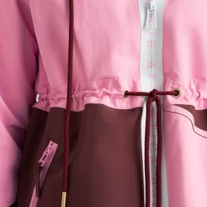 Store Aje ATHLETICA Colour Block Long Jacket 731 Burnt Burgundy/Bonbon Pink