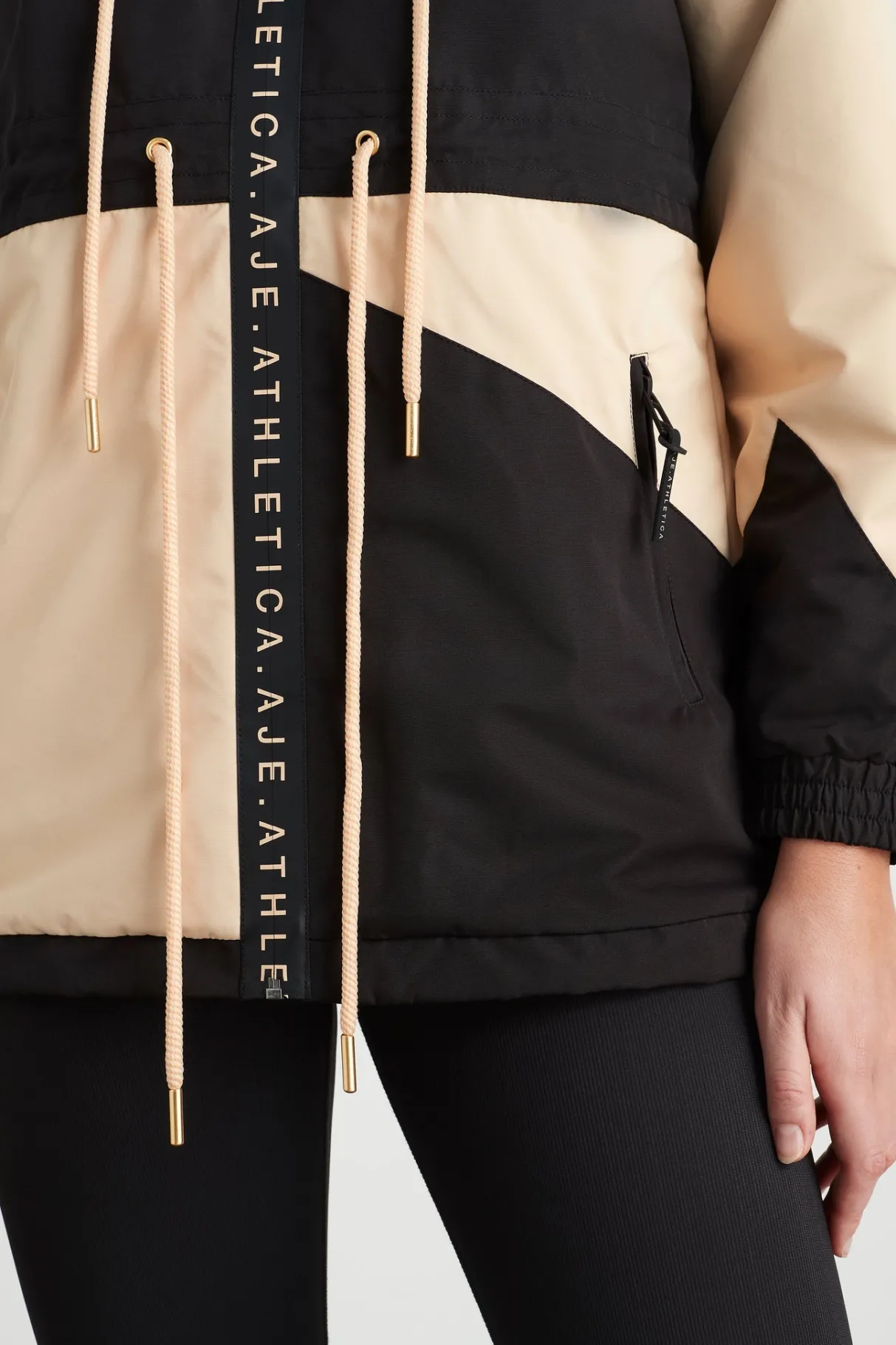 colour_block_long_jacket__4-1.webp Best Sale Aje ATHLETICA Colour Block Long Jacket 731 Black/Beige