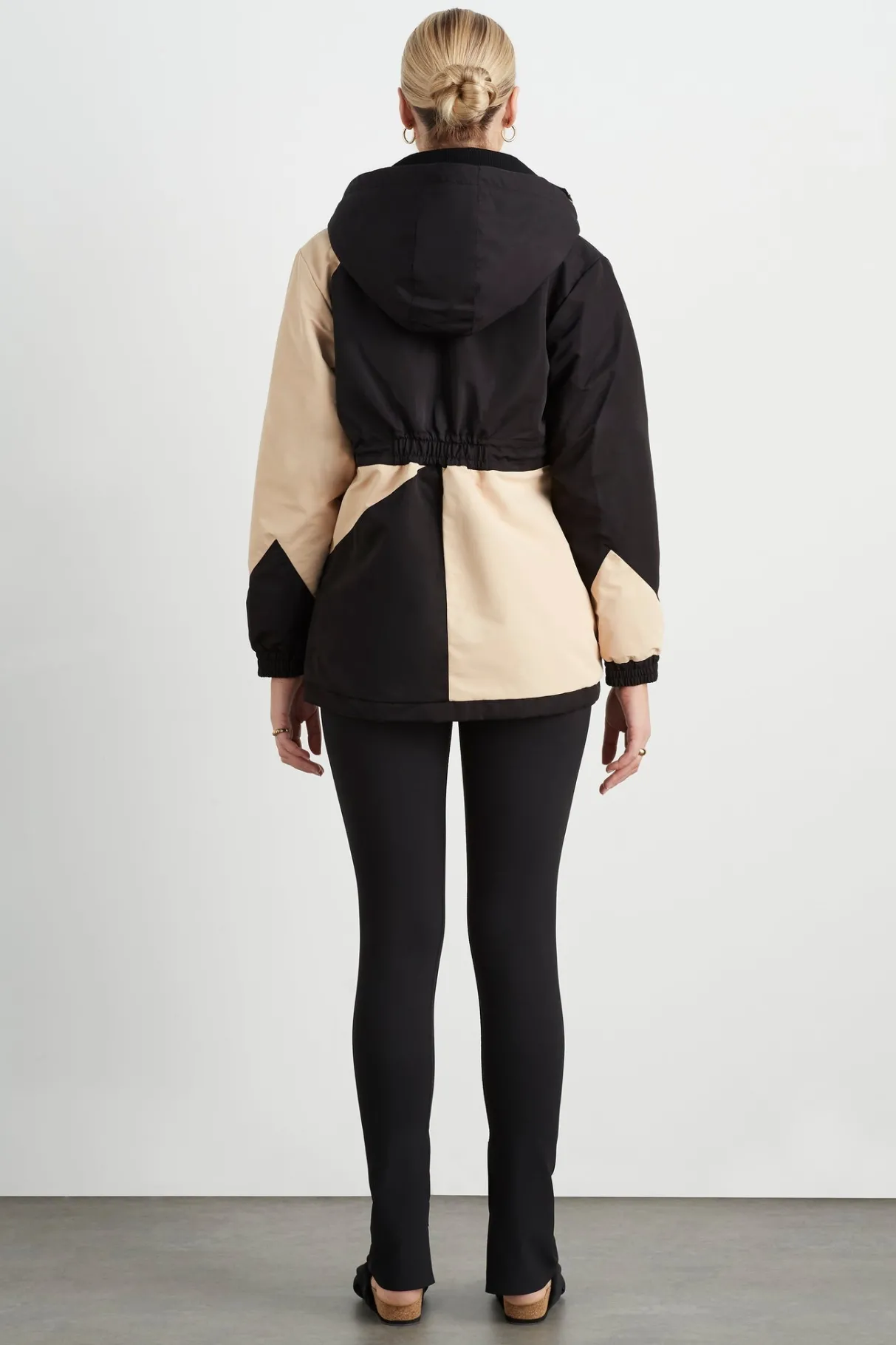 colour_block_long_jacket__5-1.webp Best Sale Aje ATHLETICA Colour Block Long Jacket 731 Black/Beige