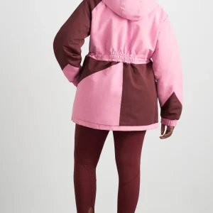 Store Aje ATHLETICA Colour Block Long Jacket 731 Burnt Burgundy/Bonbon Pink