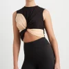Fashion Aje ATHLETICA Colour Block Twist Tank 130 Black/Beige