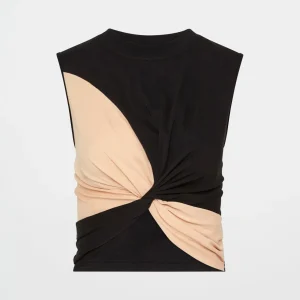 Fashion Aje ATHLETICA Colour Block Twist Tank 130 Black/Beige