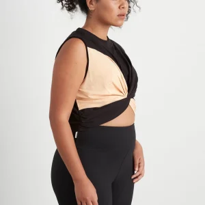 Fashion Aje ATHLETICA Colour Block Twist Tank 130 Black/Beige
