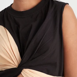 Fashion Aje ATHLETICA Colour Block Twist Tank 130 Black/Beige