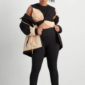 Fashion Aje ATHLETICA Colour Block Twist Tank 130 Black/Beige