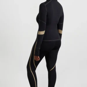 Shop Aje ATHLETICA Colour Blocked Quarter Zip 758 Black Soft Khaki