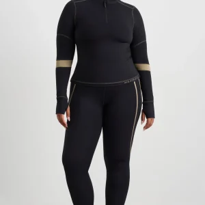 Shop Aje ATHLETICA Colour Blocked Quarter Zip 758 Black Soft Khaki