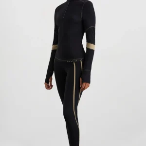 Shop Aje ATHLETICA Colour Blocked Quarter Zip 758 Black Soft Khaki