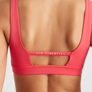 Flash Sale Aje ATHLETICA Contour Plunge Sports Bra 342 Watermelon Pink
