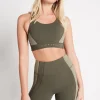 Sale Aje ATHLETICA Contrast Adjustable Strap Sports Bra 321 Forest Green/Sage