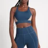 Hot Aje ATHLETICA Contrast Adjustable Strap Sports Bra 321 Midnight Blue/Beige