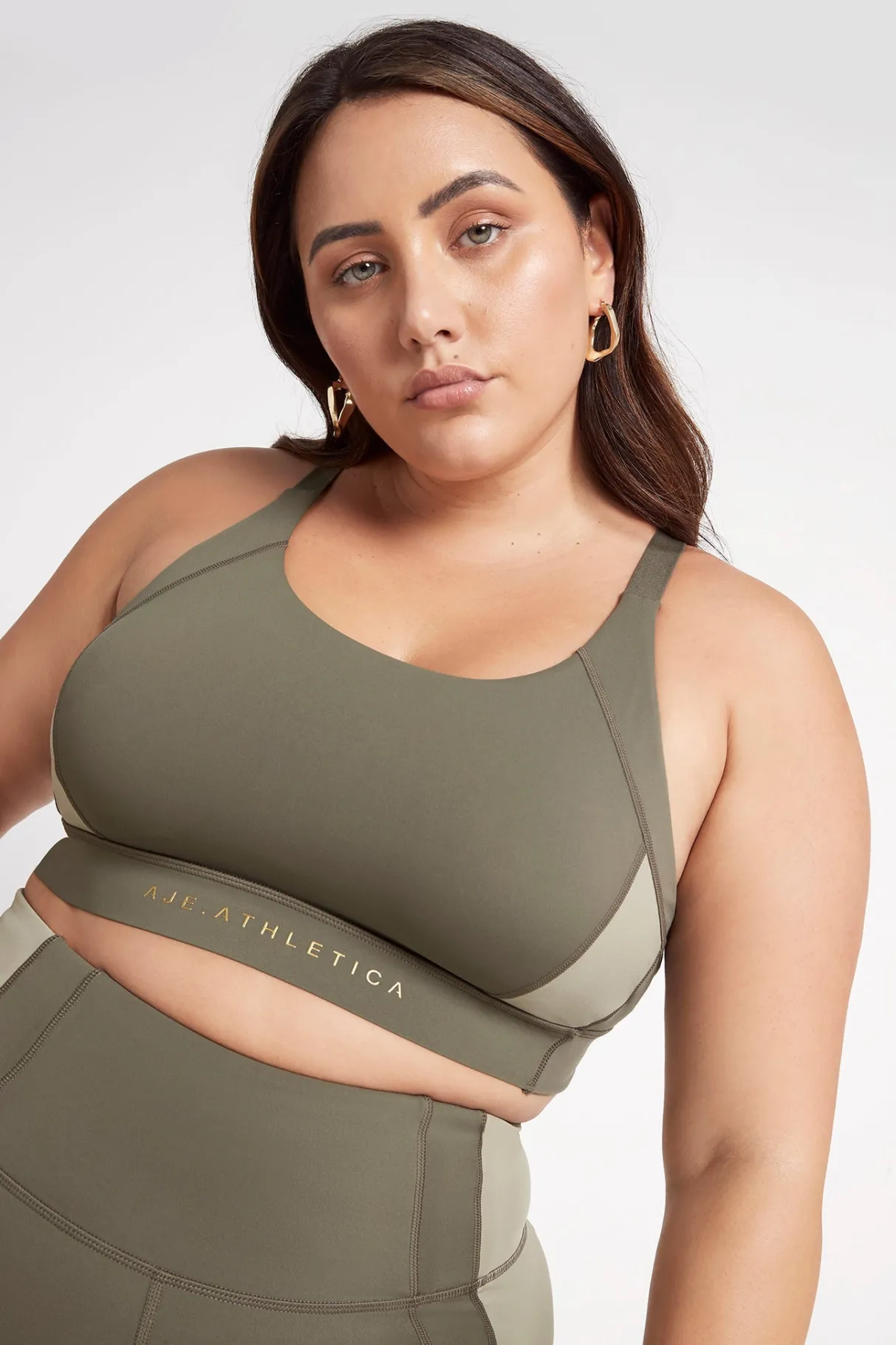 contrast_adjustable_strap_sports_bra__12.webp Sale Aje ATHLETICA Contrast Adjustable Strap Sports Bra 321 Forest Green/Sage