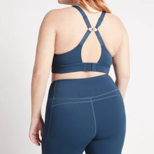 Hot Aje ATHLETICA Contrast Adjustable Strap Sports Bra 321 Midnight Blue/Beige