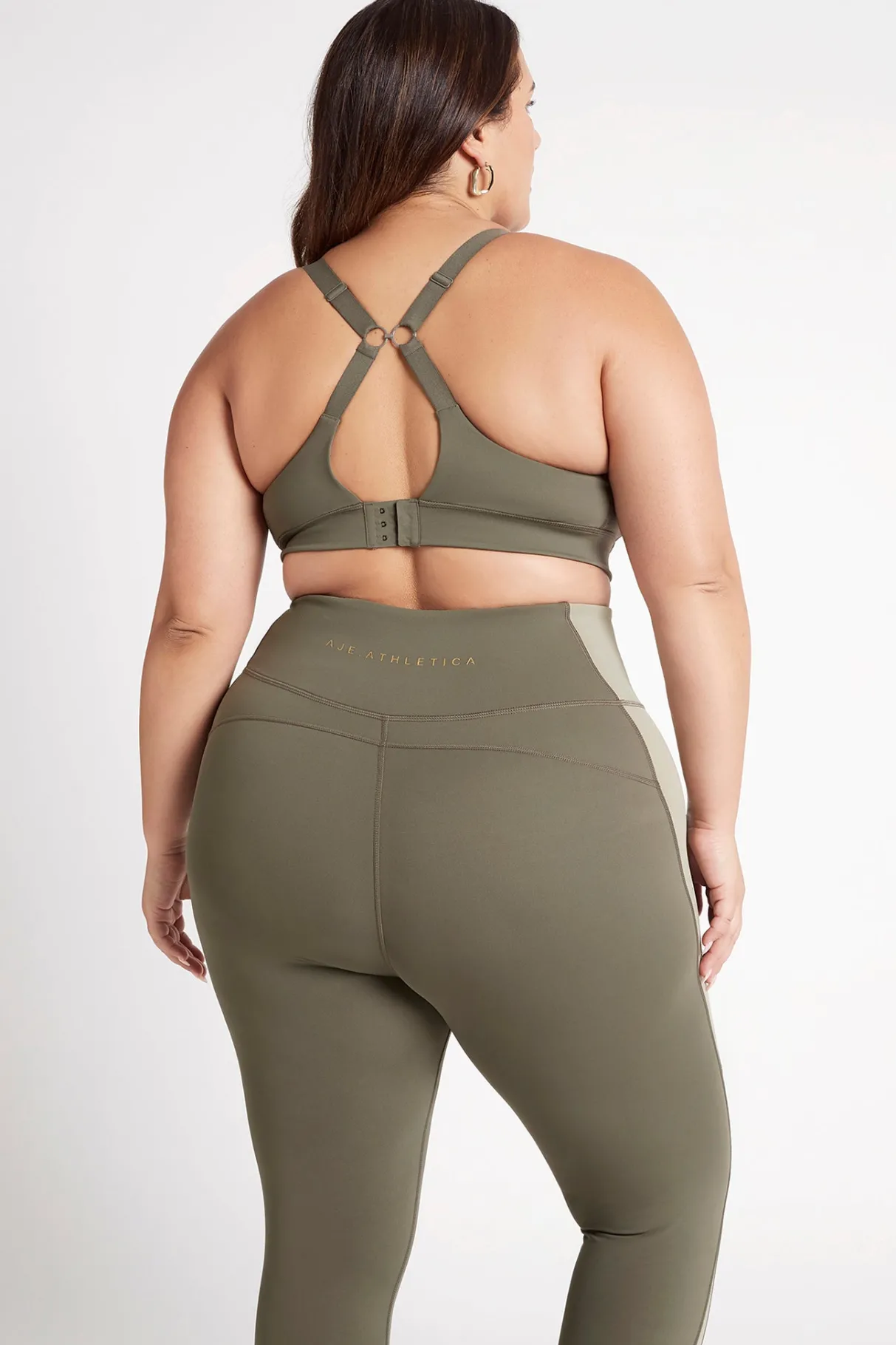 contrast_adjustable_strap_sports_bra__14.webp Sale Aje ATHLETICA Contrast Adjustable Strap Sports Bra 321 Forest Green/Sage