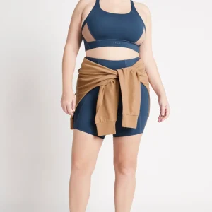 Hot Aje ATHLETICA Contrast Adjustable Strap Sports Bra 321 Midnight Blue/Beige