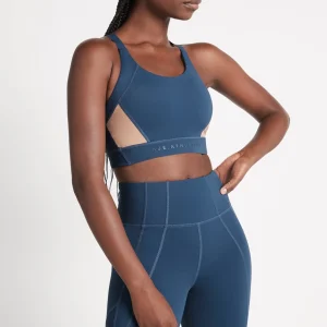 Hot Aje ATHLETICA Contrast Adjustable Strap Sports Bra 321 Midnight Blue/Beige