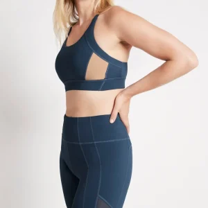 Hot Aje ATHLETICA Contrast Adjustable Strap Sports Bra 321 Midnight Blue/Beige