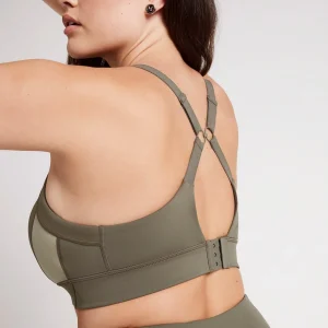 Sale Aje ATHLETICA Contrast Adjustable Strap Sports Bra 321 Forest Green/Sage