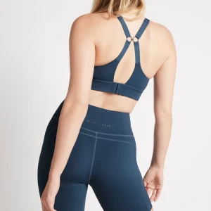 Hot Aje ATHLETICA Contrast Adjustable Strap Sports Bra 321 Midnight Blue/Beige