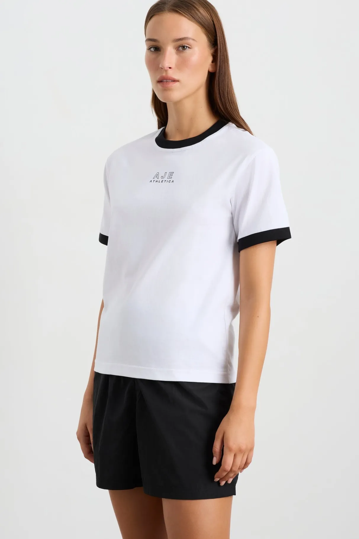 contrast_bind_logo_tee__0.webp Online Aje ATHLETICA Contrast Bind Logo Tee 110 White/Black