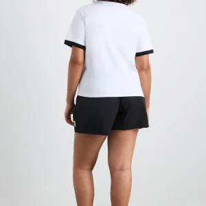 Online Aje ATHLETICA Contrast Bind Logo Tee 110 White/Black