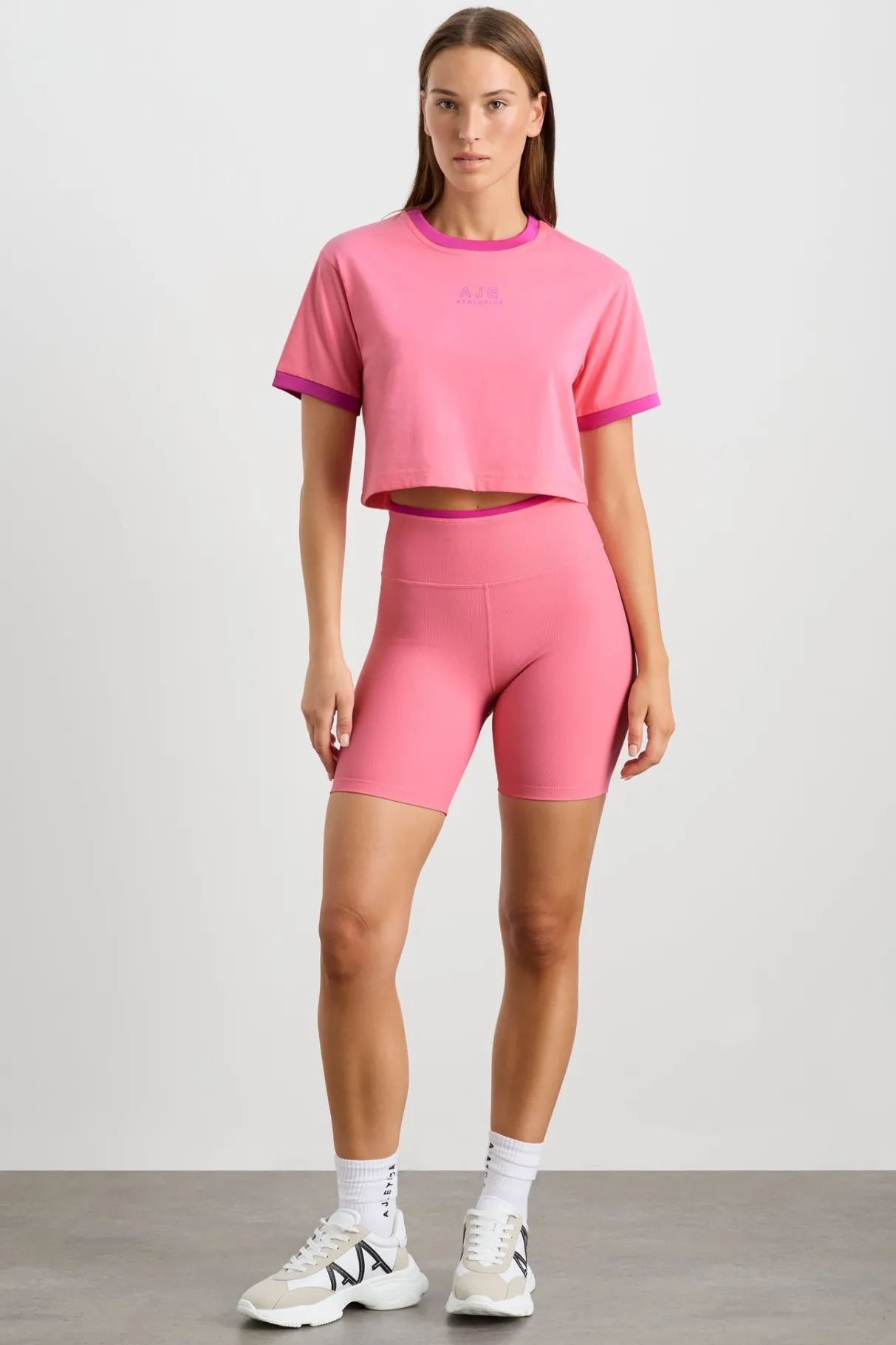 contrast_bind_logo_tee__2-1.webp Clearance Aje ATHLETICA Contrast Bind Logo Tee 110 Deep Blush